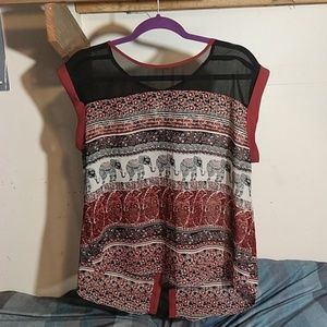 Elephant Flowy Shirt